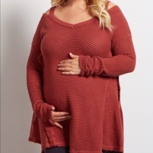 Pinkblush cold shoulder sweater